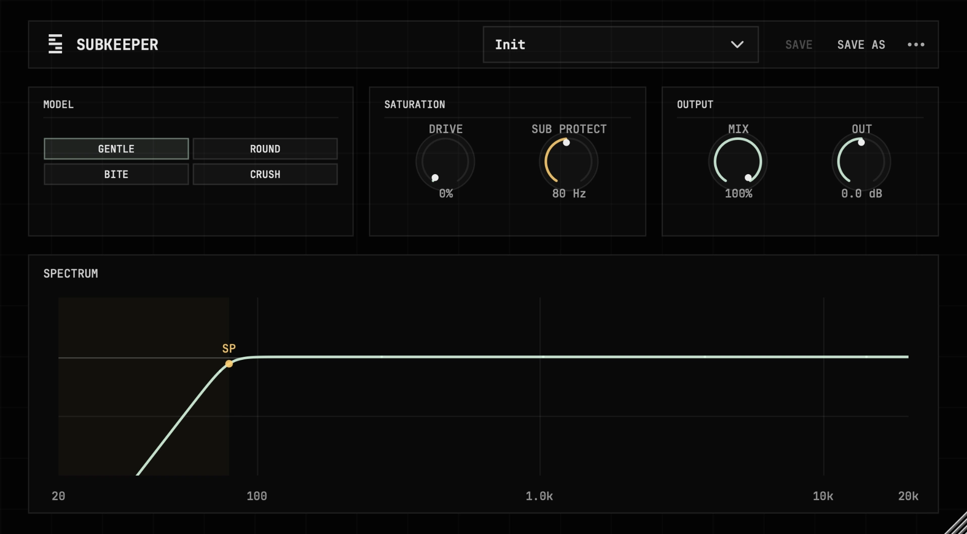 Subkeeper Saturator interface